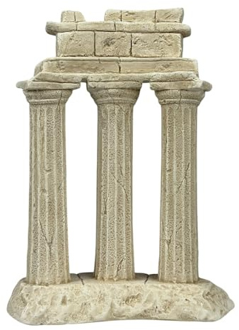 Ruinen Säulen - Tempel des Apollo Delphi Statue, Hartputz Skulptur, handgefertigt in Griechenland, antike griechische Tempel-Nachbildung 25 cm