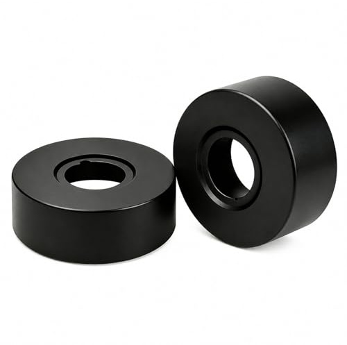 Water Pipe Cover, 2Pcs Drain Covers Shower Arm Flange, Matte Black, Shower Pipe Covers Stainless Steel Round Escutcheon Plate Cover, Outdoor Tap Pipe Faucet Decoration, Replacement Plate, 66×30×25 mm