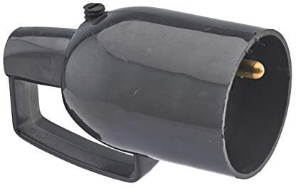 Connecteur electrique - Adaptateur prise - Raccord electrique - Fiche electrique - Fiche Femelle Douille D.4,8mm Avec EclIPse Noir Sortie Droite A Coiffe Avec Anneau De Traction - Debflex - 713560