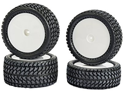 Carson 500900136 - All Terrain 4WD Reifen-Set 4, Zubehör, Schwarz, Medium