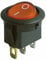 MC POWER Wippenschalter | 3-polig, rote Wippe (beleuchtet), 250V/6,5A, schwarz, EIN/AUS | Zuverlässiger Schalter für Elektrogeräte, DIY-Projekte