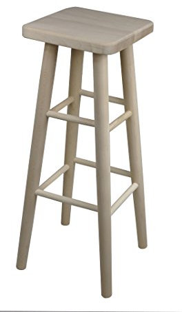 Magnetic Mobel Barhocker Stück Holz Buche hell Heller Holzhocker Barstuhl Stuhl 80 cm (Unbehandelt)