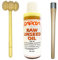 Cricket Bat Mallet Knocking Wood 2 Sides Handle Cone Wooden Grip Applicator Bat Raw Linseed Oil