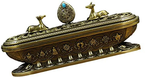 Gazechimp Weihrauchbrenner - Räucherstäbchen Brenner Tibetisches Handwerk - Bronze, Legierter Stahl