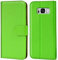 Verco Handyhülle für Samsung S8 Hülle, Schutzhülle für Samsung Galaxy S8 Tasche PU Leder Flip Case Brieftasche - Grün