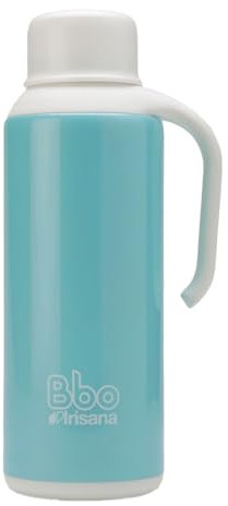 Irisana - Termo - 1,5 l - Azul - 11 x 13 x 31 cm - Botella Térmica de Bebidas Calientes o Frías - De Acero y sin BPA - Con Asa Lateral - Colección Bbo