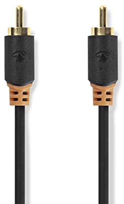 NEDIS Digital Audio Cable, RCA Male - RCA Male, Gold Plating, Round, Anthracite, 2.0 m