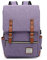 UGRACE Vintage Laptop Backpack with USB Charging Port, Elegant Water Resistant Travelling Backpack Casual Daypacks College Shoulder Bag for Men Women, Fits up to 15.6Inch Laptop in Purple