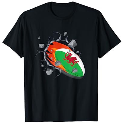 Welsh Supporters Jersey Kit | Union Gift Wales Rugby Fans T-Shirt