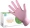 ASAP Gants d'examen en nitrile non poudrés jetables rose - Boîte 100 (L/Large)