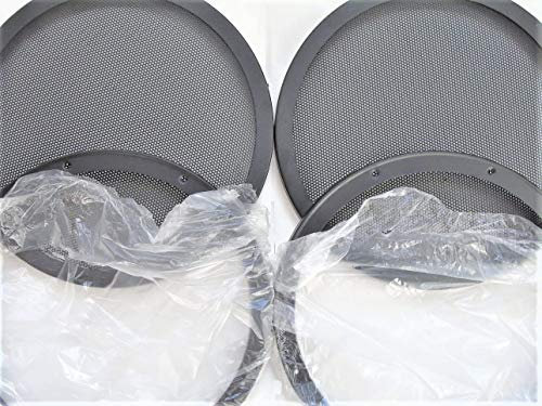 The Electronics PowerHouse Heavy Gauge Pair 10 Inch Classic Beehive High Excursion Subwoofer Speaker Grills with Reinforcement Ring