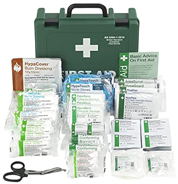 Safety First Aid British Standard Catering First Aid Kit, Medium | Fully-Stocked Economy Kit for Kitchens