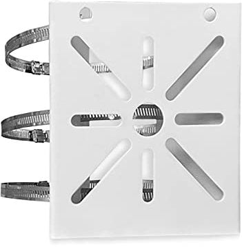 WiTi Universal Vertikal Stange montieren für Überwachungskamera, Massives Metall Montage Eckwinkel mit Schleifen, Geeignet für CCTV-Kameras (mittlere Größe)