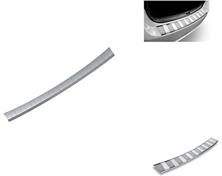 Edelstahl Ladekantenschutz Heckleiste maßgefertigt, kompatibel mit Mercedes E-Klasa W212 FL Kombi 5 2013-2015 - Satin