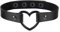 Flongo Tattoo Choker Leder Halsband Lederhalsband Damen, Leder Halskette Halsband Anhänger Choker Tattoo Kette Schwarz Blau Pink Rot Lila Weiß Silber Herz Gothic Punk Rock