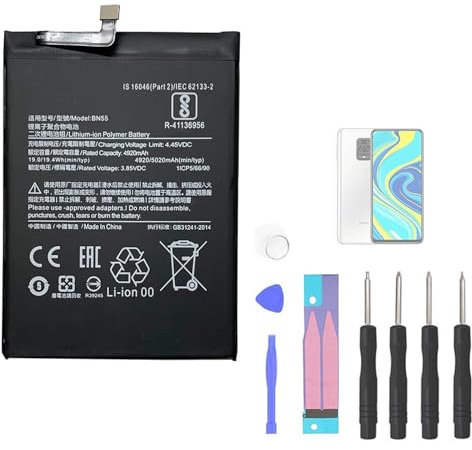 Aousavo BN55 Batterie de Rechange Compatible avec Xiaomi Note 9S Note9S avec kit de Rechange