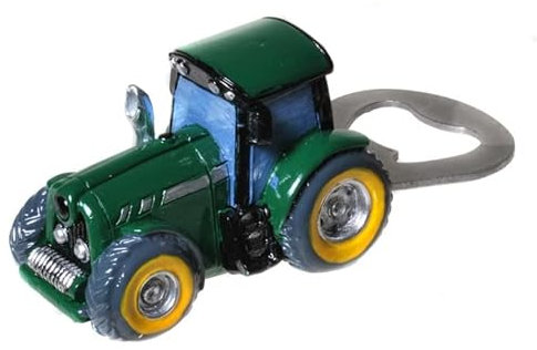 Wurm Flaschenöffner 'grüner Traktor' Metall, ca. 8,5 cm
