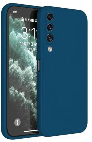 Topme Funda para Samsung Galaxy A30s / A50 / A50S (6.4 Inches) Carcasa Caja Case Estuche, Funda Protectora de Piel de Silicona TPU - Azul Zafiro