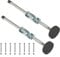 Ladder Leveler Pair with Rubber Feet Orange，Adjustable Ladder Leg Leveler for Extension ladders，Ladder Feet Stabilizer,Ladder Accessories (Black Rubber pad)