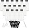 Yishik 2 oz Clear Glass Shot Bottles with Funnel,15 Pack Dispensing Wine Bottles,60ml Glass Bottles Juice Shots with Airtight Caps for Party,Wedding Favours or Drinks Storage