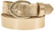 fashionchimp Basic Damengürtel aus 100% echtem Leder, glänzende Gürtel-Schließe, Breite ca. 2,8cm, Made In Germany (Eisgold-Solar, 95/BW80)