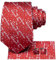 Hi-Tie Herren Weihnachtskrawatte Set Krawatte Einstecktuch Manschettenknöpfe Set Match Rentier Schneeflocke Xmas Baum Muster für Hochzeit Prom,Rote Zuckerstange