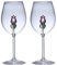 Rose Wine Glasses Personalized Red Rose Shape Set of 2, weinglas personalisiert, weingeschenke für frauen, Unique Crystal Wine Glasses for Party Valentine's Day Women
