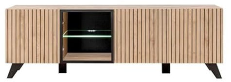 Paris Prix Meuble TV Design Liam 160cm Naturel & Noir