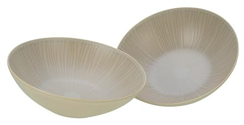 CreaTable, 33046, Serie Vesuvio, 2-teiliges Geschirrset für 2 Personen, Salatschüssel Set aus Steinzeug, spülmaschinen- und mikrowellengeeignet, Made in Portugal