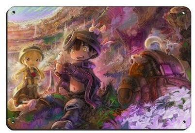 Blechschild mit Aufschrift Made in Abyss Comics (11), Vintage-Stil, Metall, Pub, Club, Café, Bar, Zuhause, Wandkunst, Dekoration, Poster, Retro, 20 x 30 cm