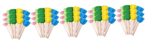 Lurrose Malutensilien 75 STK Materialien Zum Malen Mit Schwammstiften Schwämme Schwamm-Graffiti-Pinsel Graffiti-schwammpinsel Briefmarken Zeichnen Malschwamm Kind Einstellen Muster Holz