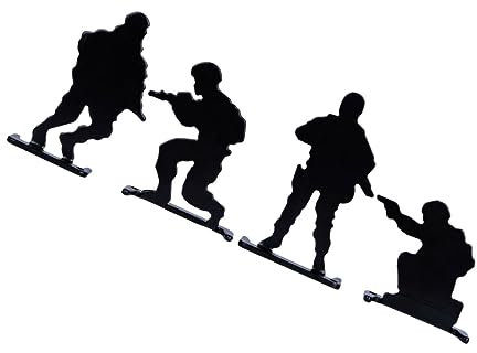 KOMBIUDA 4stücke Humanoid Metall Zielscheiben Für Schießtraining Robuste Und Tragbare Cs Zielscheiben Für Indoor Und Outdoor Übungen Für Schießsport-enthusiasten