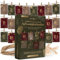 Lebenskompass Adventskalender Karten Set 2024 – 24 Achtsamkeitskarten mit Clips & Fäden – Kreativer Selbstliebe Adventskalender zum Aufhängen, für Achtsamkeit und Reflexion