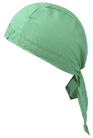 Helm Kinder Damen Faltbare handgefertigte Soild Print Cotton Haarausfall Caps Slouchy Hat Che Mütze (Green, One Size)