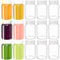 2 oz Glass Juice Bottles with White Lids,15 Pack Small Glass Jars with Airtight Lids,60ml Glass Shot Bottles for Beverages,Drinks,Travel Use