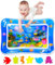 SUNSHINEMALL Wassermatte Baby Bpa Frei 66×50CM Wasserspielmatte Baby Wasser Spielmatte Sensorik Spielzeug Krabbelmatte Baby 3 6 9 Monate Tummy Time Toys Water Mat(Blaue Neue Meereswelt)