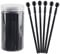 100Pcs Silicone Eyelash Brushes, Disposable Mascara Wands with Case Ball- Shape Eyelash Spoolies, Eyebrow Brushes Makeup Tool Kit Set(Black)