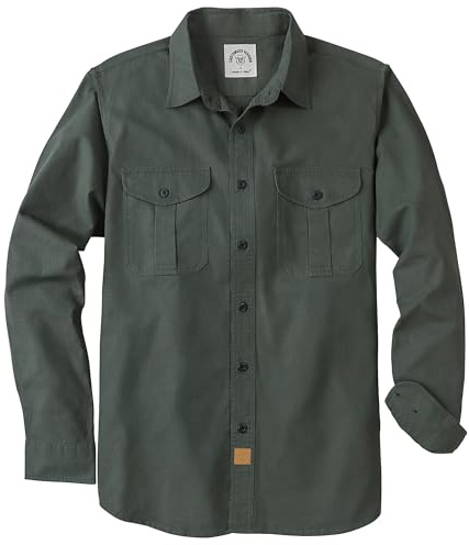 Dubinik® Camicie Casual da Uomo Camicia da Lavoro Manica Lunga Vintage Duro Elasticizzata Regular Fit Camice