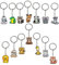 Lot de 14 Porte-clés Animaux Porte-clés Animal De Dessin Animé Mini Porte clé pour Enfants pour Clés Portefeuilles Sacs à Dos Sacs à Main Téléphones Portables