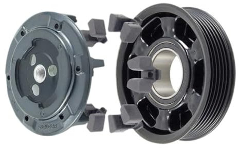 GHIUZ Polea de Embrague de compresor de Aire Acondicionado for Coche, Compatible con Audi A4 A6 8E0260805AS 8E0260805BJ 8E0260805AG 8E0260805BA 8E0260805BF 447190-9570 447190-95