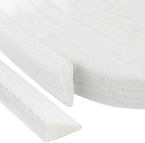Boudin de porte et fenêtre en forme de cale de 3 m - Bande d'étanchéité autocollante anti-collision en mousse - Blanc