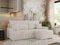 MKS MEBLE Ecksofa mit Schlaffunktion, Sofa L-Form, Schlafsofa mit Bettkasten, Bettsofa - Creme Cord - Arpa L - Rechts
