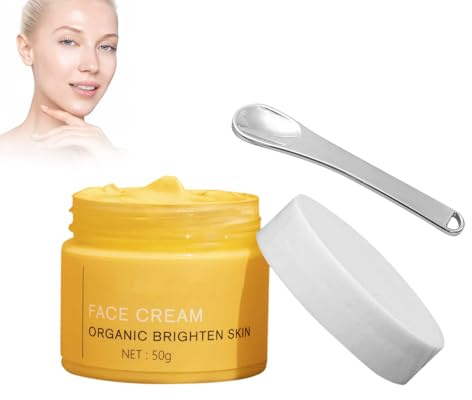 Rostblant 50g Kurkuma Gesichtscreme,Ein Löffel zum Schöpfen der Sahne liegt bei, Kurkuma Gesichtscreme für Frauen, Creme für Gesicht und Körper,Feuchtigkeitscreme Gesichtspflege Bodycream (54)
