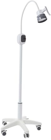 LED Chirurgische Untersuchungslampe 12W Untersuchungsleuchte mit 7 Perlen 7500 Lux Mobile Lampe für GynäKologie 80cm Stangenlänge mit 5 Räder für Zahnkliniken