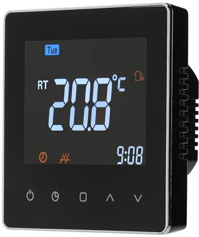 Wengart Digital Thermostat WG538,Indoor Thermostatic Control,Weekly Programming,Colorful Display Suitable for Controlling Floor Heating and Hot Water Systems (3A_24V)