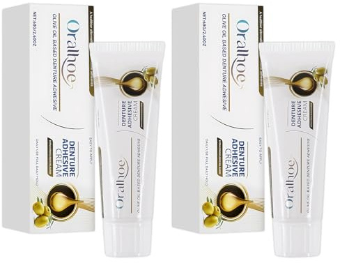 2 Pcs Prothesenkleber Haftcreme für Zahnprothesen 68g Zahnprothesen Kleber Thermoplastic Denture Adhesive Long-Lasting, Thermoplastischer Prothesenkleber Stabilität Komfort Tägliche Anwendung
