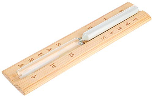 Präzise Hölzerne Sauna-Sanduhr, 15 Minuten, Sanduhr für Sauna, Spa-Raum, Umweltfreundliche für Heimsauna, Büros, 30 X 6,6 X 3, cm