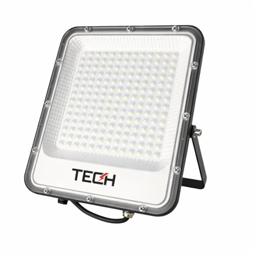 TECH Projecteur LED Extérieur 100W, IP66 Étanche, 4000K Lumière Neutre, Angle 120°, Lampe LED Extérieur Puissante, Éclairage Jardin, Garage, Cour, Sécurité, Installation Murale