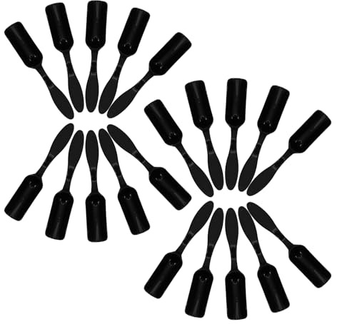 SHINEOFI Ensemble 20 Mini Pelles de Jardin en Plastique Noir, Outils de Transplantation et Plantation pour Succulentes, Truelles Compactes et Légères pour Jardinage Intérieur et Balcon,