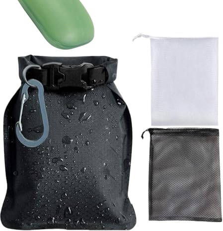 Pochette Porte-Savon Sac en Mesh étanche Portable pour Accessoires Bain et | Sac à savon de Accessoires pour soins peau quotidiens, , gym, vacances, natation,